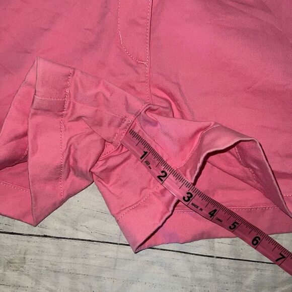 Vineyard Vines Girls Solid Pink Shorts Adjustable Waist sz 12 Preppy Coastal - Picture 5 of 6